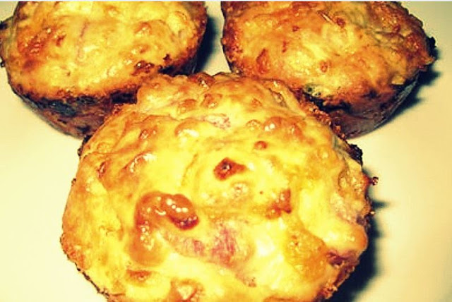 muffins με τυρί και γαλοπούλα